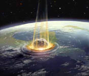 астероид врезающийся в землю